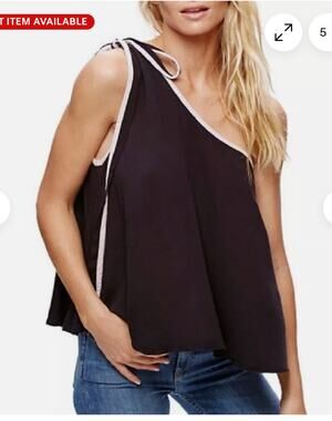 NWT new Free People One Shoulder Tie Tank Top, Size Small S